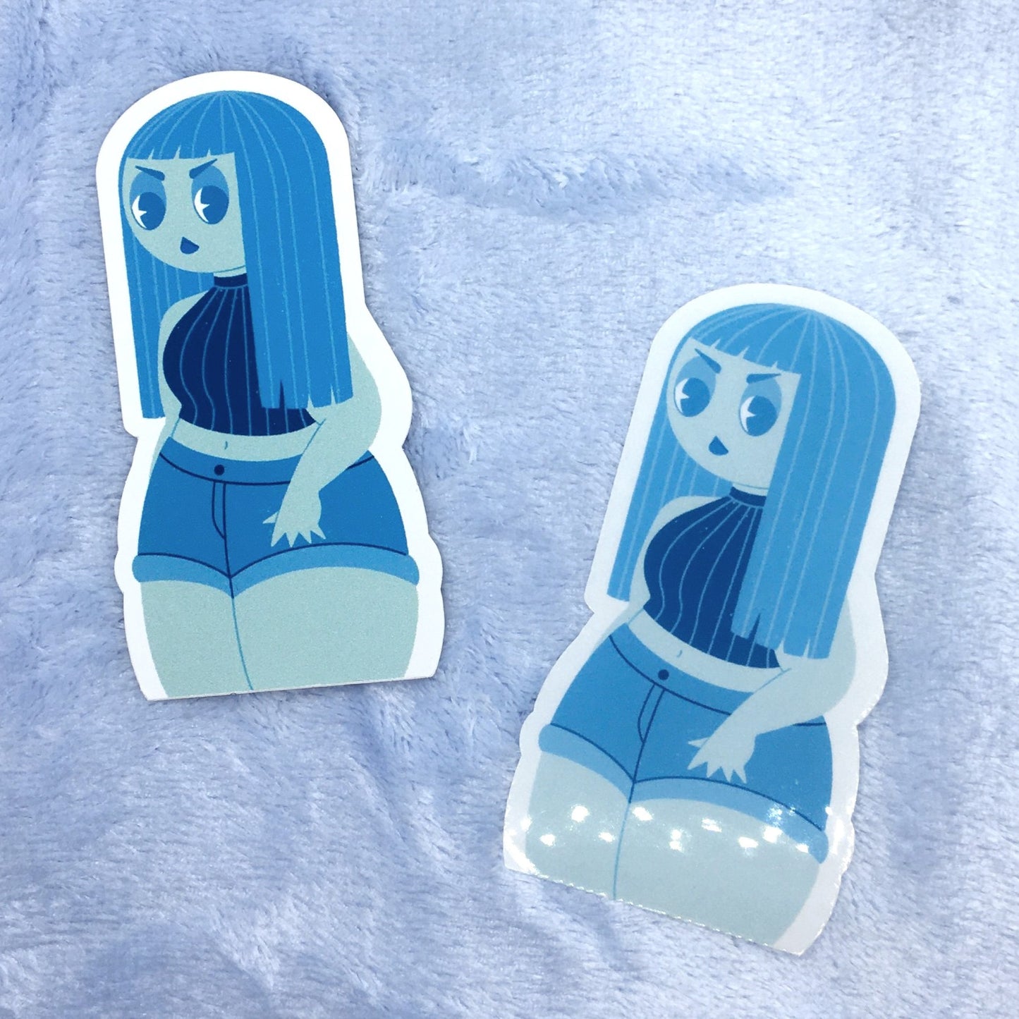 Iris Blue Shorts Sticker