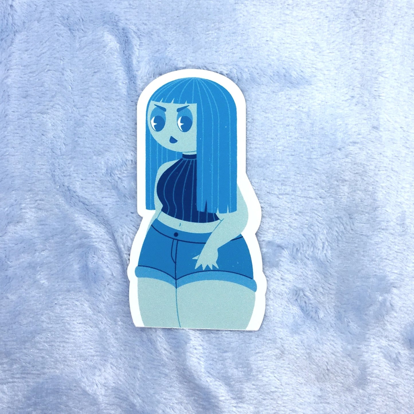 Iris Blue Shorts Sticker