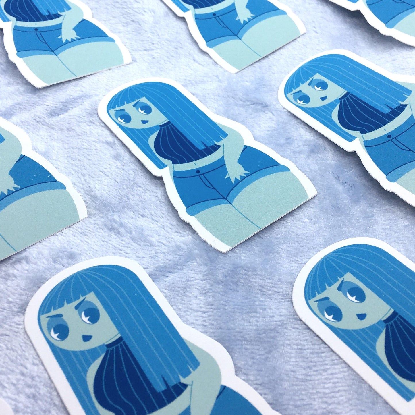 Iris Blue Shorts Sticker