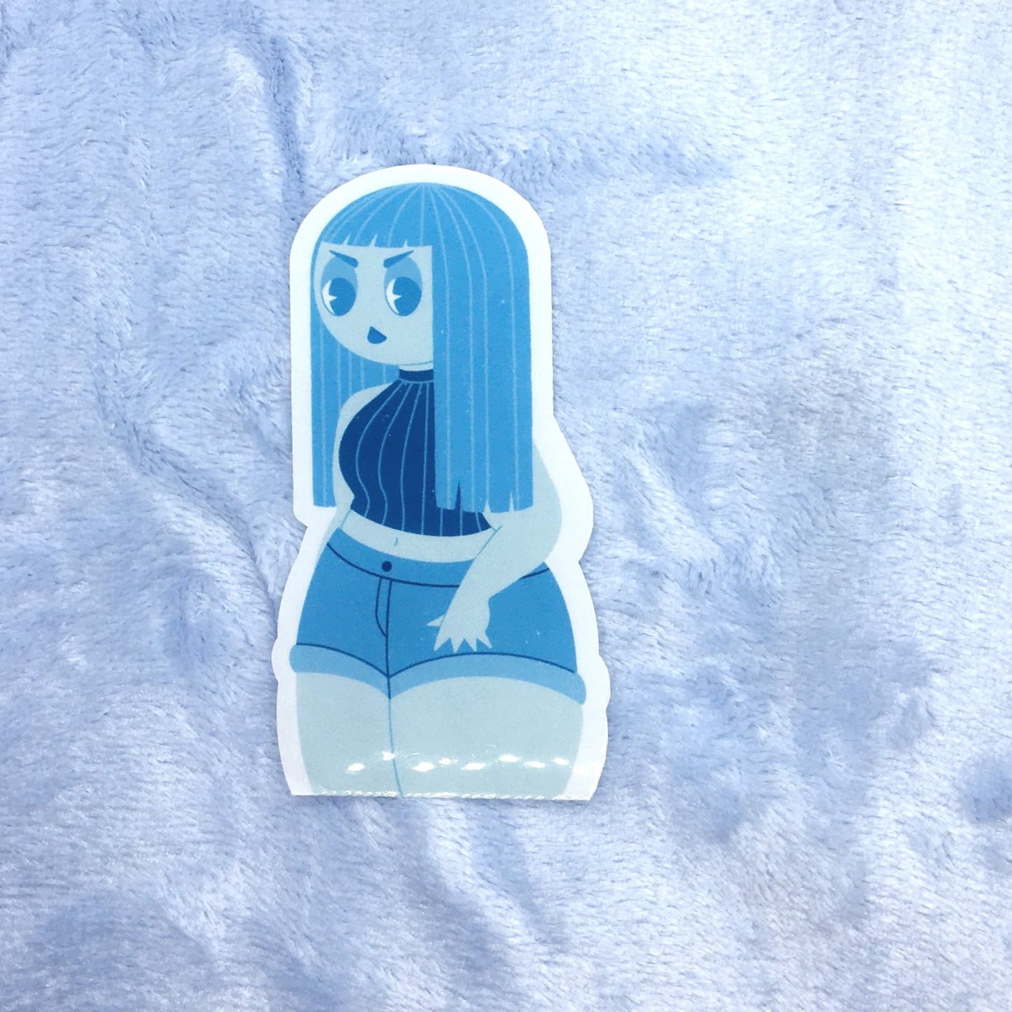 Iris Blue Shorts Sticker