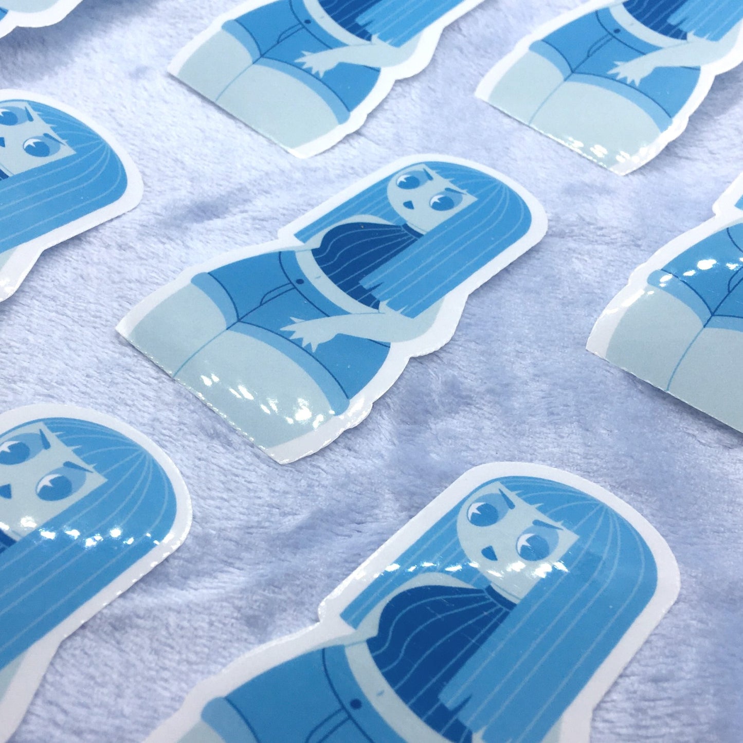 Iris Blue Shorts Sticker